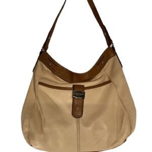 Tignanello tan and brown genuine leather purse like new and very well made